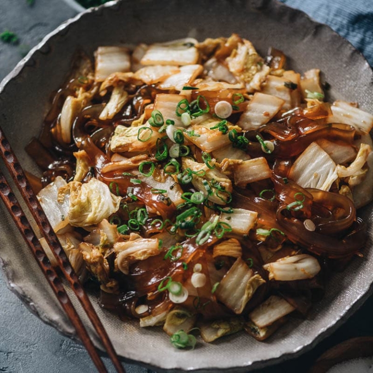 Chinese Napa Cabbage with Glass Noodles - Omnivore's Cookbook