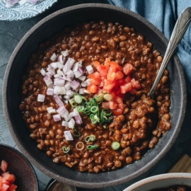 Instant Pot Lentil Soup is a healthy one-pot vegan meal that will satisfy your hunger and craving for comfort food all at once! Learn how to use one Chinese ingredient to pack your soup with extra flavor and umami. {Vegan}