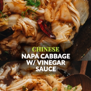 This easy napa cabbage stir fry recipe makes crunchy crispy napa cabbage served in a rich hot and sour sauce that’s lightly sweet. Serve it as a side that completes your meal while piquing your appetite. {Vegan}