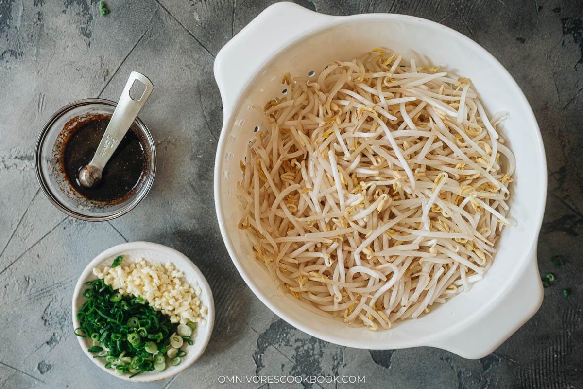 Ingredient for making bean sprout stir fry