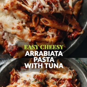 This savory Arrabiata pasta uses pantry staples to give a classic Italian dish a hint of Asian fusion. One pot is all you need for a rich, saucy dinner experience that can easily be tailored to a vegan lifestyle! {Vegetarian, Vegan-Adaptable}