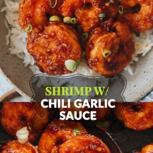 Spicy, garlicky, and sweet all at once, these crispy chili garlic shrimp will be your new favorite takeout dish at home in your own kitchen!