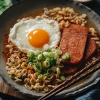 Turn a few simple pantry staples into a satisfyingly delicious Spam ramen meal in minutes. Hearty and filling, you won’t believe that a package of ramen noodles can become a gourmet experience!