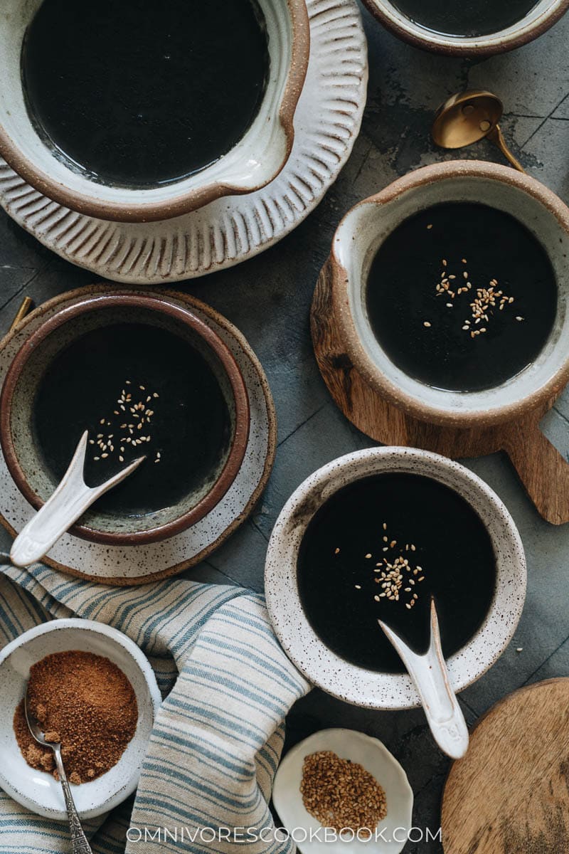 Homemade sesame soup