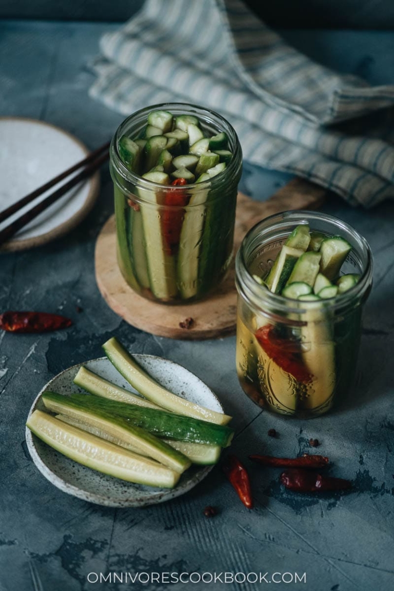 Chinese Pickled Cucumber (A Quick Pickle Recipe) - Omnivore's Cookbook