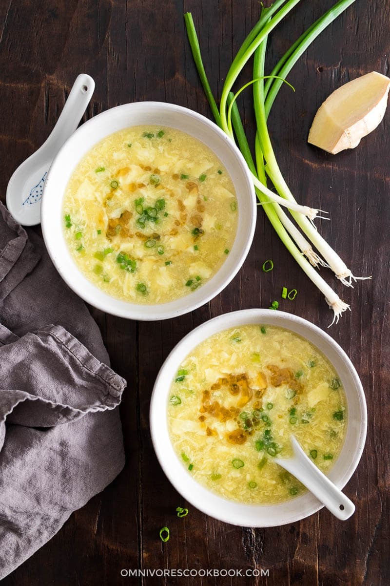 Chinese Egg Drop Soup | 20 Quick and Easy Asian Side Dishes