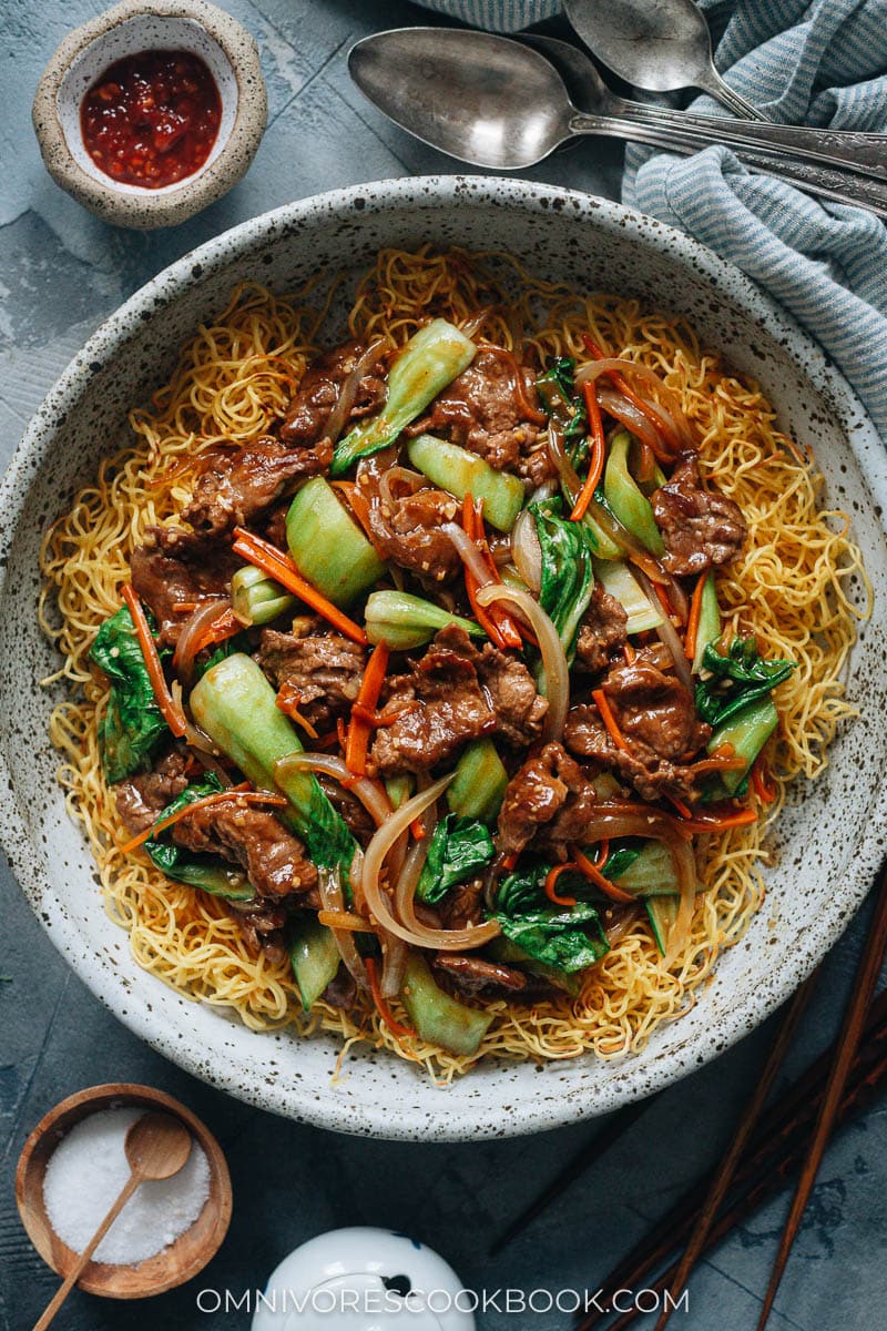 Beef Pan-Fried Noodles - Omnivore's Cookbook