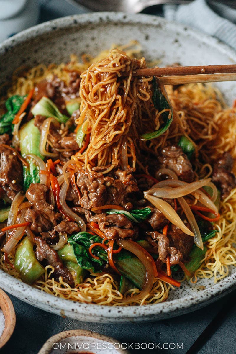 Beef Pan Fried Noodles Omnivores Cookbook My Blog