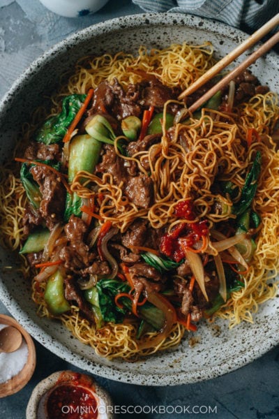 Beef Pan-Fried Noodles - Omnivore's Cookbook