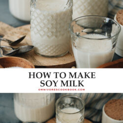 Why buy soy milk when you can learn how to make soy milk yourself? If you’re vegan or dairy-free, you don’t want to miss this super easy recipe!