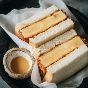 Japanese steamed eggs sandwich