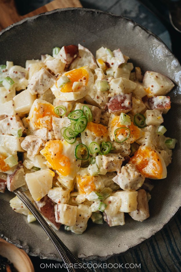 Creamy Chicken Potato Salad - Omnivore's Cookbook