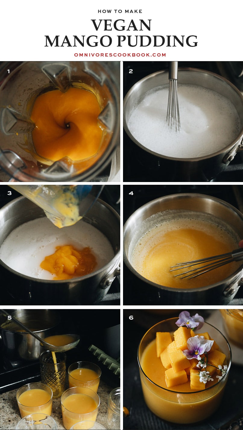 How to cook vegan mango pudding step-by-step