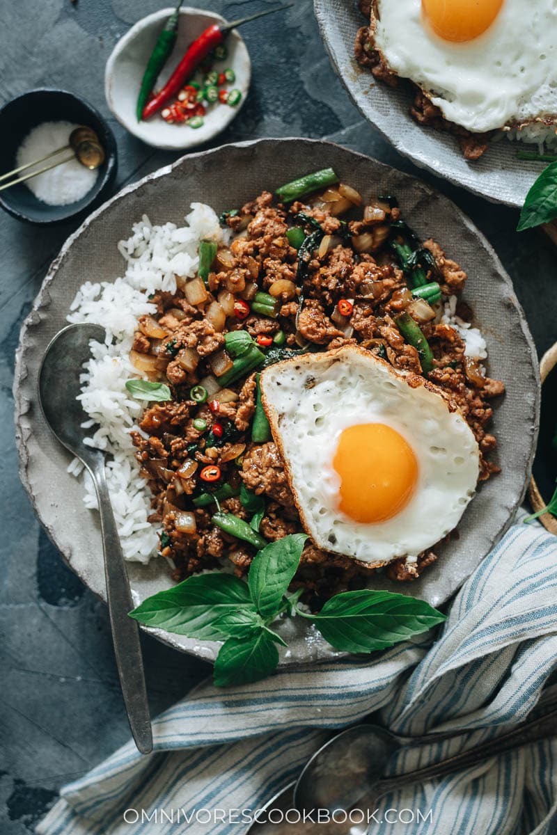 Chicken Mince and Basil Stir Fry