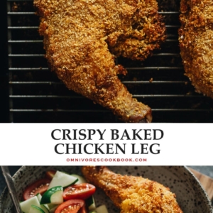 Crispy baked chicken legs give you the juicy crispiness of fried chicken without all the frying, for a comforting and delicious meal everyone will love! {Gluten-Free Adaptable}