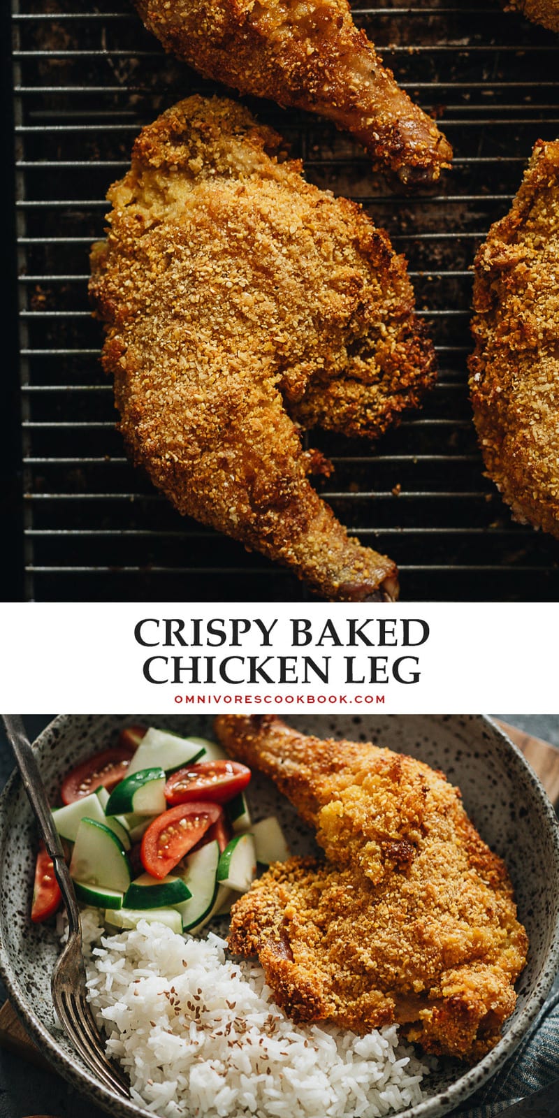 Crispy baked chicken legs give you the juicy crispiness of fried chicken without all the frying, for a comforting and delicious meal everyone will love! {Gluten-Free Adaptable}