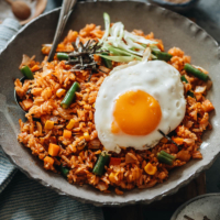 Kimchi fried rice with sunny side egg