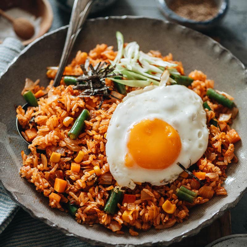 Easy Kimchi Fried Rice - peaceful