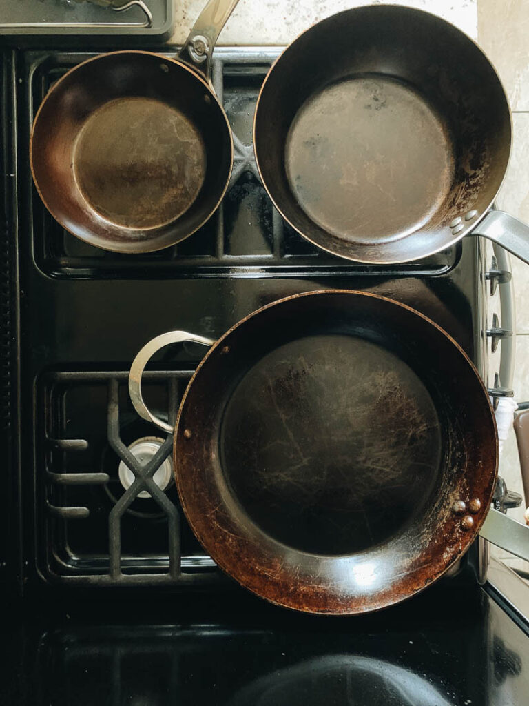 My three De Buyer frying pans