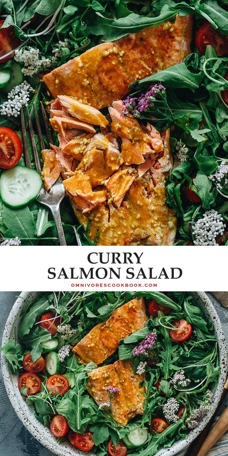 Eating healthy has never been more delicious than with this one-bowl salmon salad that delivers on bold, tangy flavor that makes you feel good all over. {Gluten-Free}