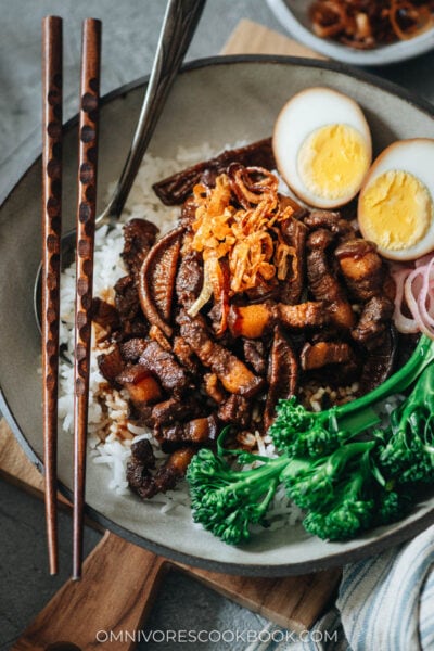 Lu Rou Fan (Taiwanses Pork Rice Bowl) - Omnivore's Cookbook