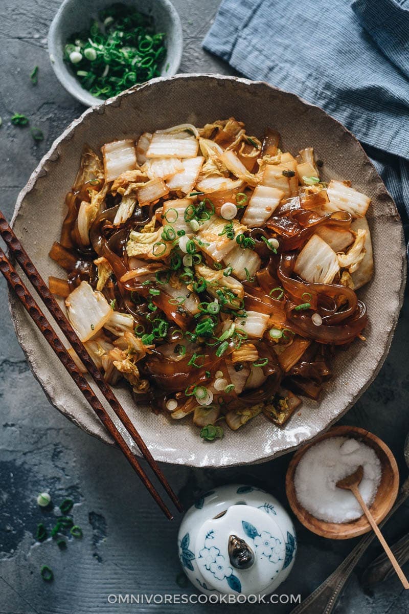 Chinese Napa Cabbage with Glass Noodles