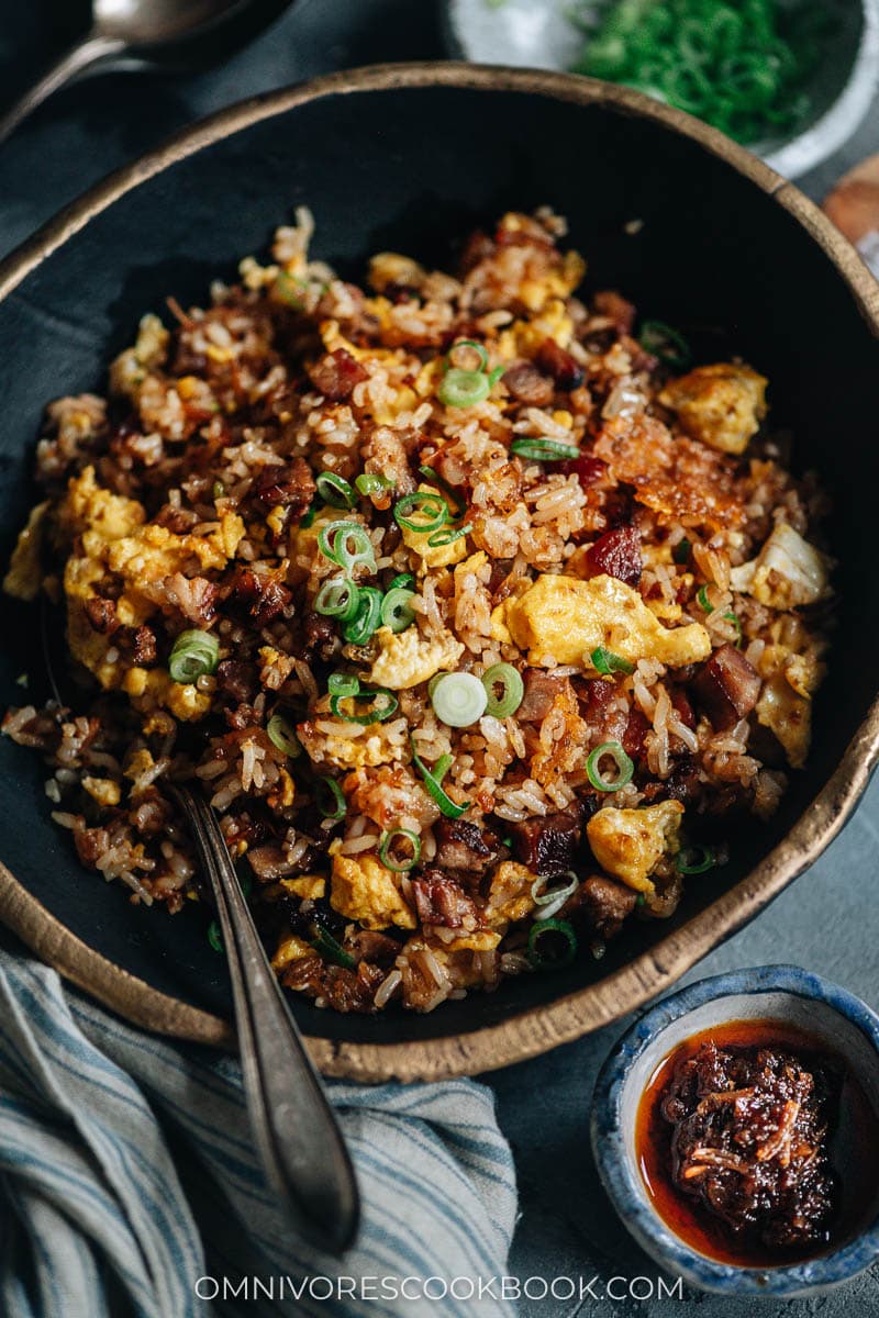 Homemade fried rice with XO sauce