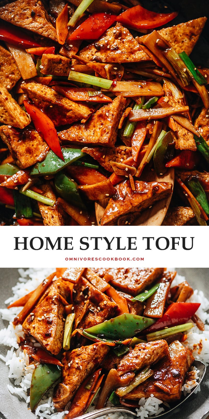 If you aren’t a tofu lover already, you will be after you try this home style tofu. It has a tender texture and crispy crust along with a savory, lightly spicy sauce and crunchy veggies. {Vegan}