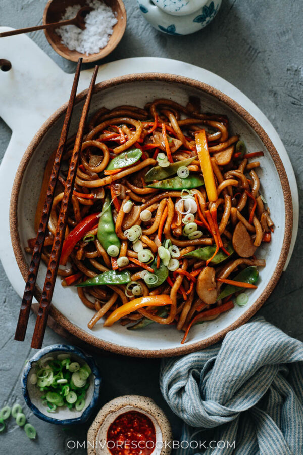 Vegetable Udon Stir Fry (Veggie Yaki Udon) Omnivore's Cookbook