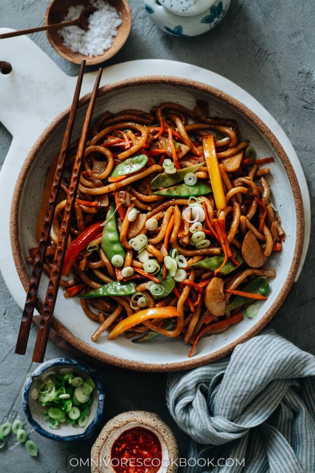 Vegetable Udon Stir Fry (Veggie Yaki Udon) Omnivore's Cookbook