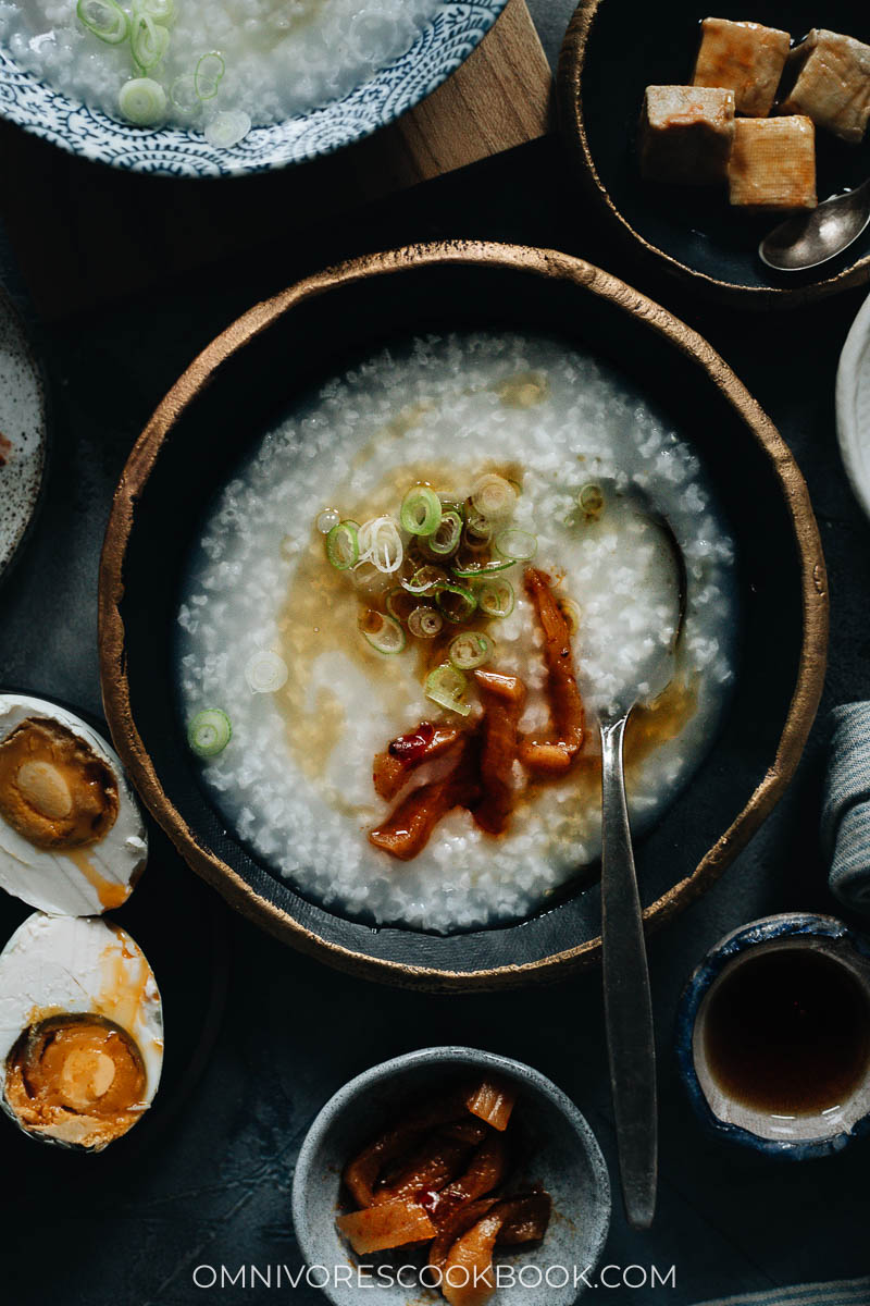 rice porridge in rice cooker