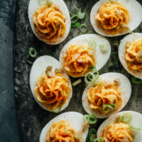 Chinese style deviled eggs
