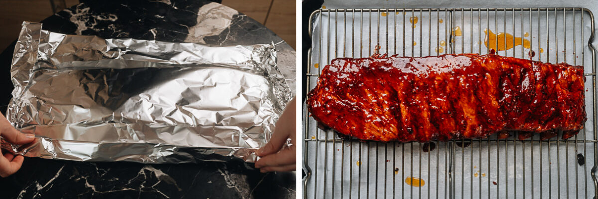 Roasting the pork
