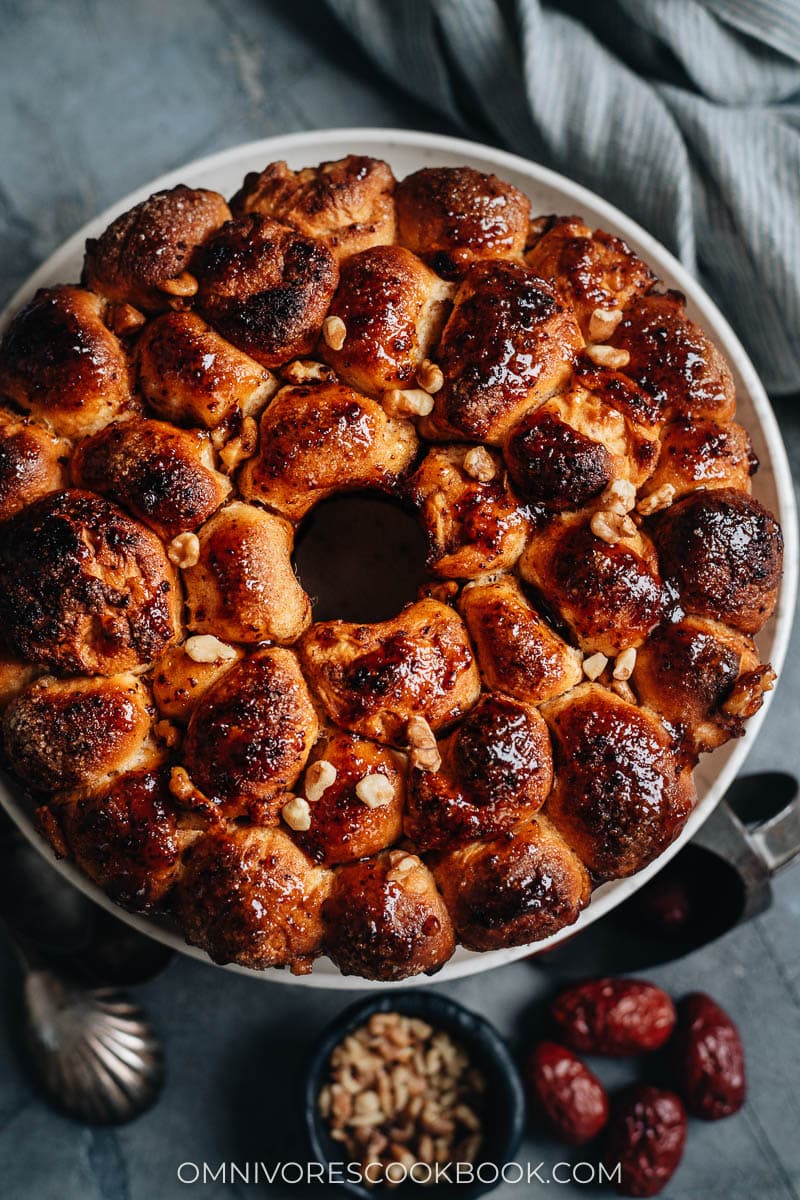 Crispy monkey bread in bundt pan