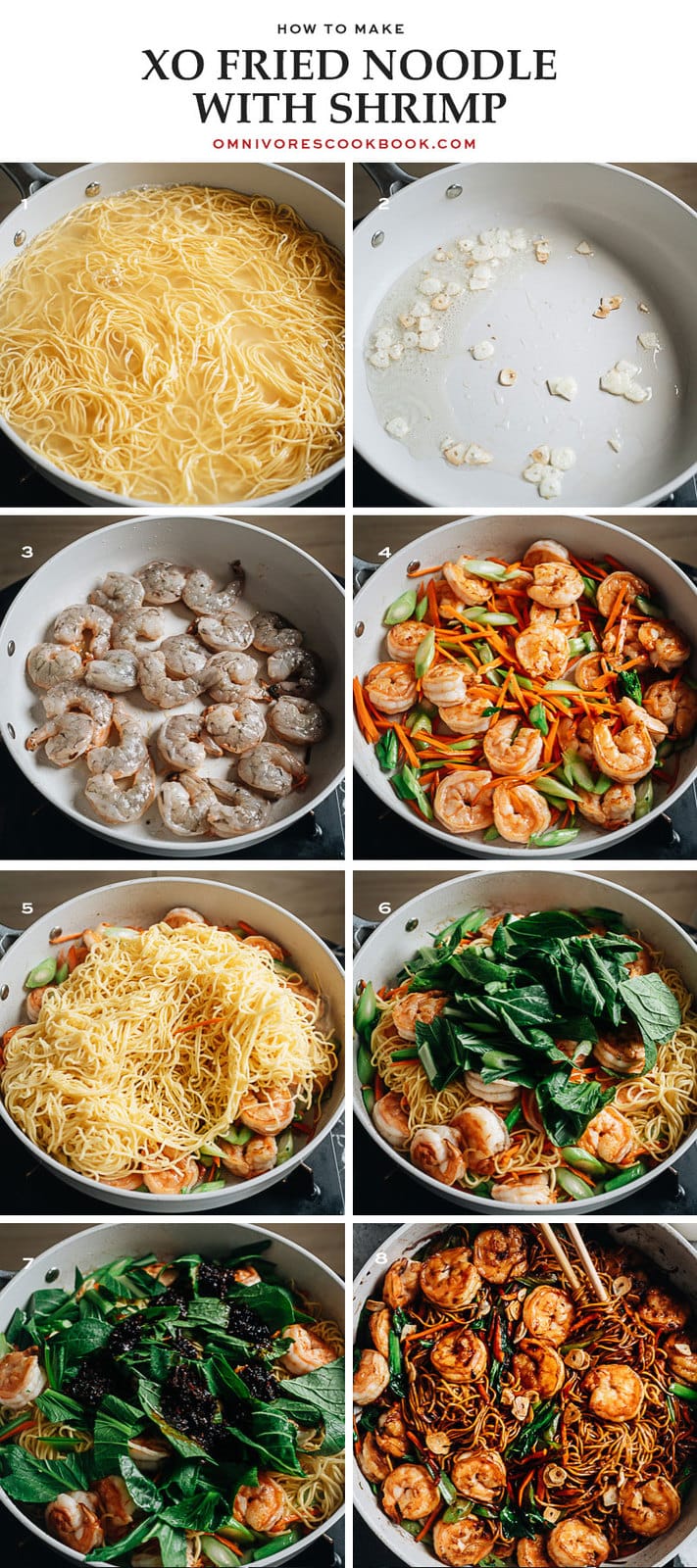 How to make XO fried noodles step-by-step