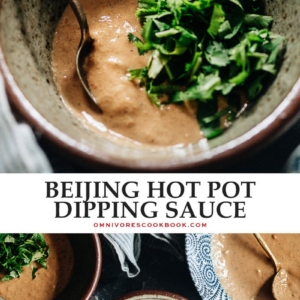 Sharing a nutty, savory, Beijing-style dipping sauce for hot pot that I’ve eaten my whole life. It uses a few fermented ingredients to create a super umami taste that pairs well with many types of hot pot soups. {Vegan, gluten-free adaptable}