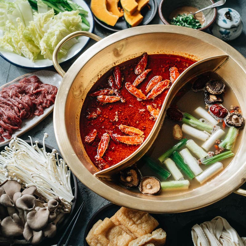 ASIAN HOT POT BROTH WITH TANGY CHILI SAUCE