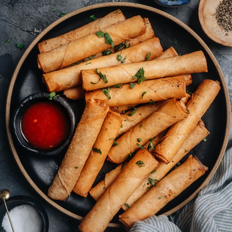 Easy Vegan Filipino Spring Rolls (Lumpiang Shanghai)