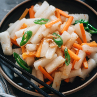 This quick and easy winter melon stir fry uses Chinese dried shrimp to add a super umami flavor. It’s a perfect side dish to add texture, flavor, and nutrition to your dinner table. {Gluten-Free}