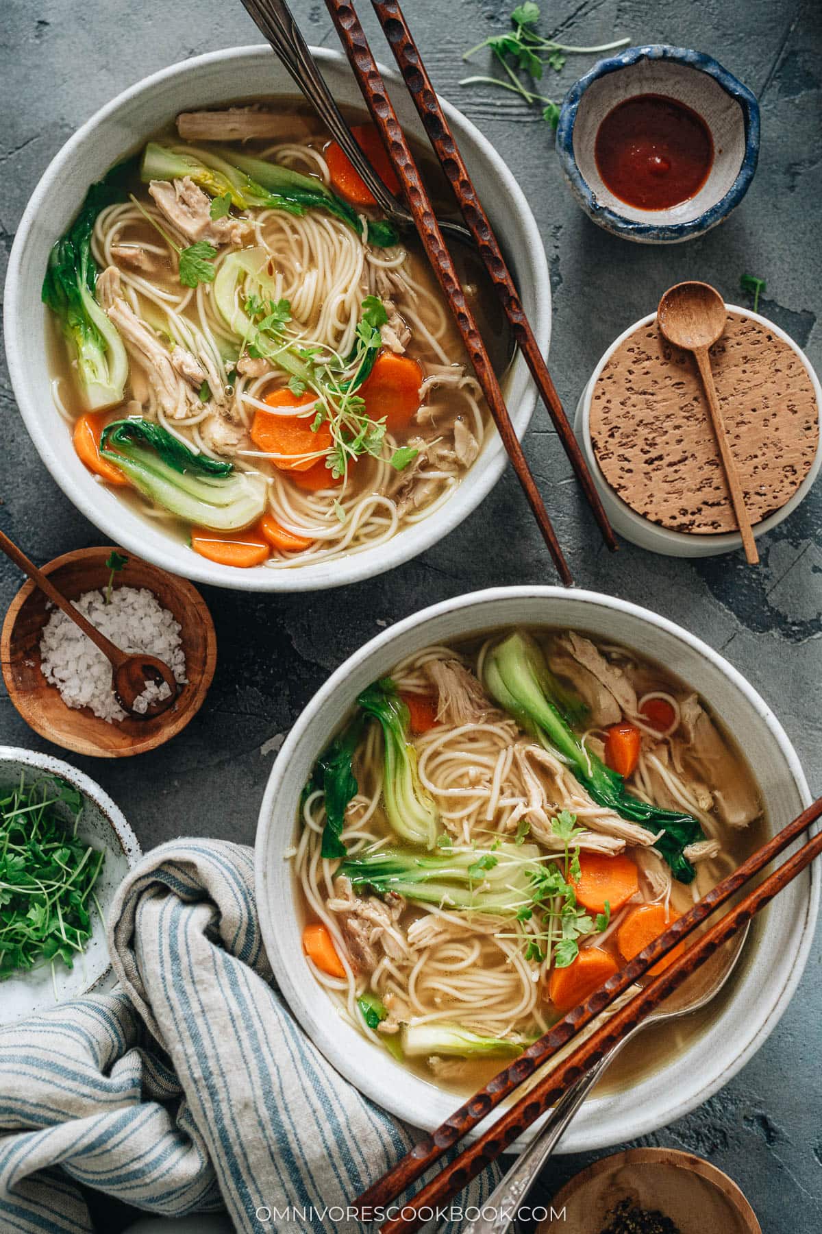 Asian chicken noodle soup