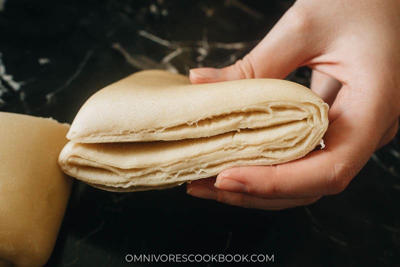 Layered Chinese pastry dough