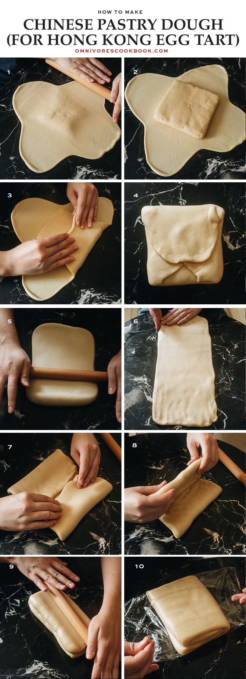 How to make Chinese pastry dough step-by-step