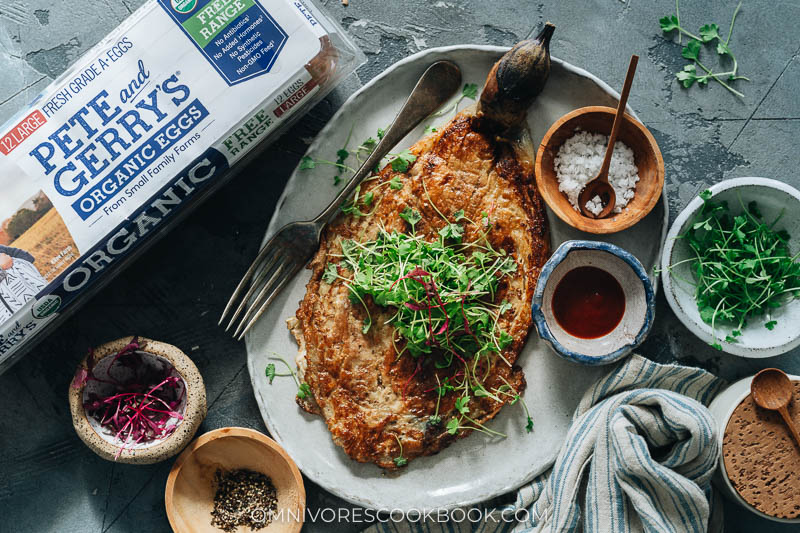 Filipino eggplant omelet made from Pete & Gerry’s organic eggs