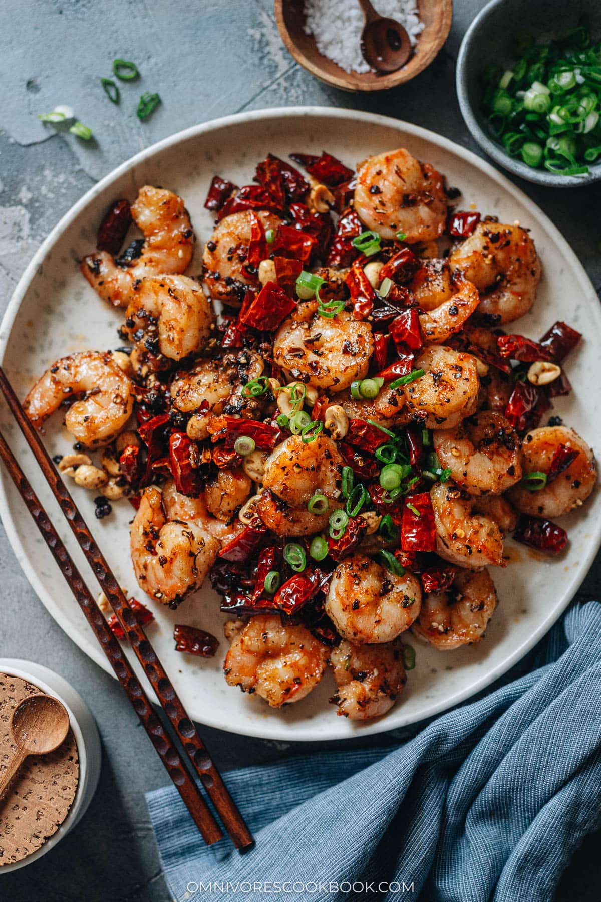Homemade Sichuan shrimp stir fry