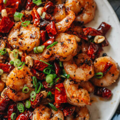 Authentic sichuan shrimp stir fry