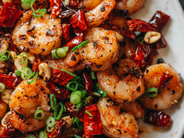 Authentic sichuan shrimp stir fry