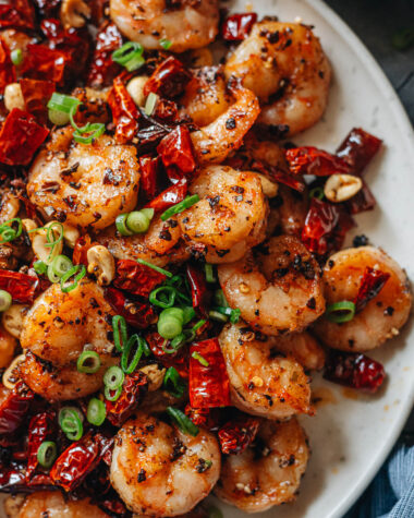 Authentic sichuan shrimp stir fry