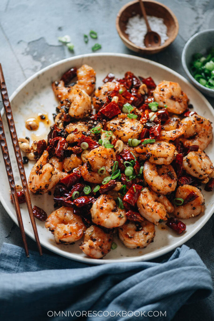 Sichuan Shrimp Stir Fry - Omnivore's Cookbook