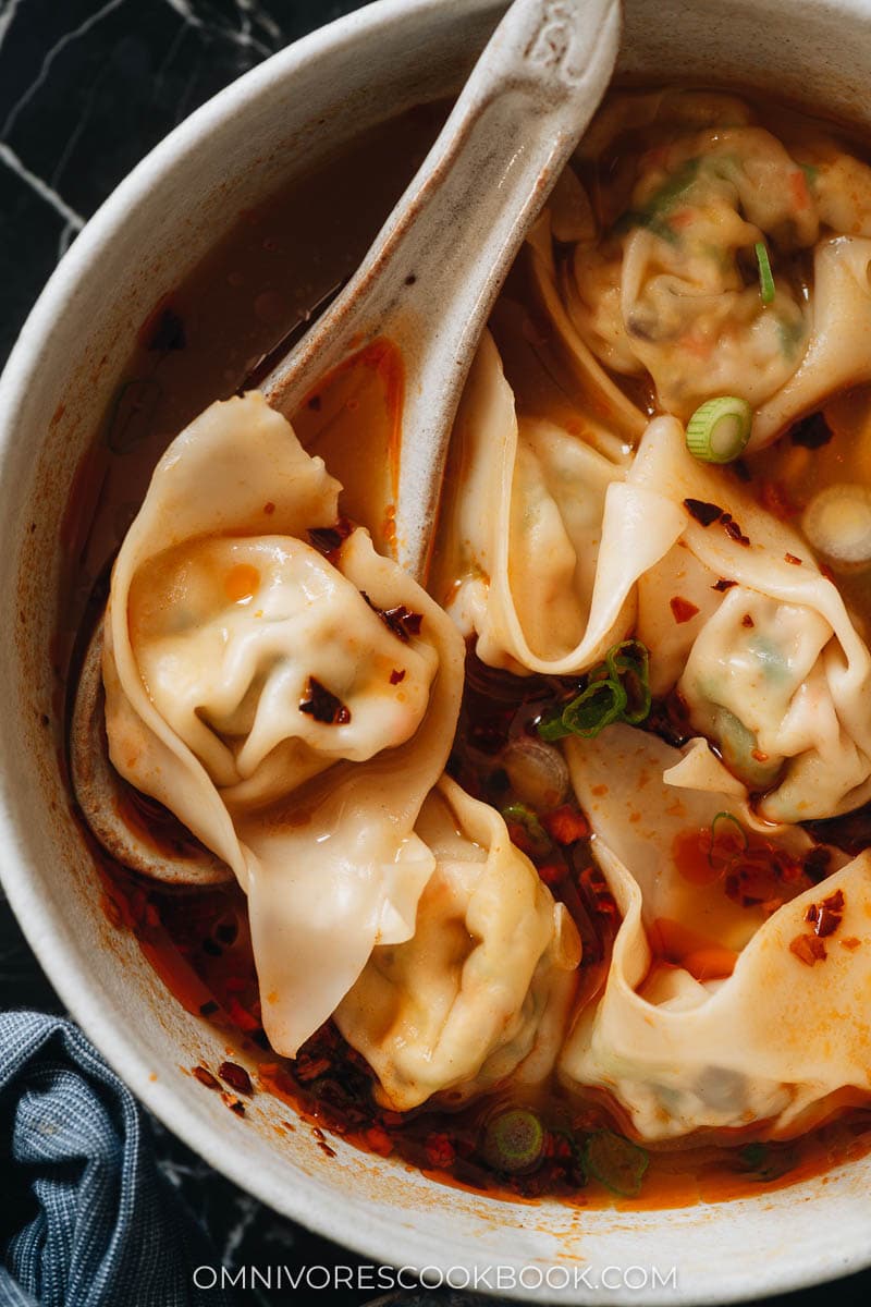 Vegetarian wonton outlet