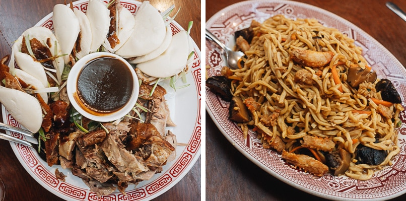 Peking Duck and Seafood Noodle at Hop Lee